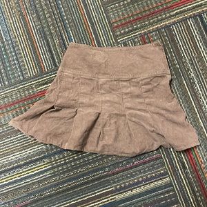 Brown Mini corduroy skirt